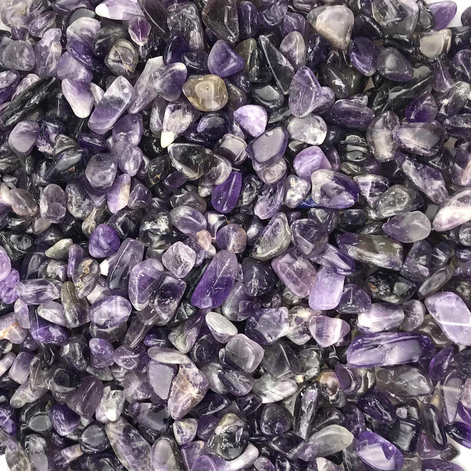 SNAKTOPIA, SNAKTOPIA Amethyst Small Tumbled Chips Stone Gemstone Chips Crushed Pieces Irregular Shaped Stones Crystal Chips Stone Perfect for Jewelry Making Home Decoration 0.2~0.5In Weight 0.74 Ib (3-Amethyst)