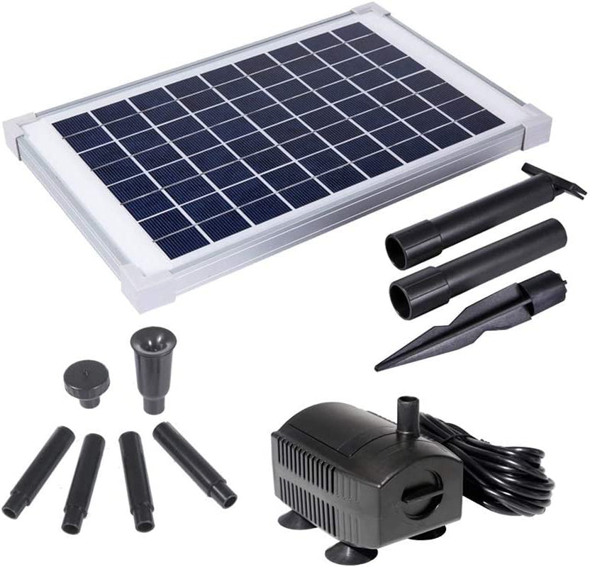 Solariver, Solariver Solar Water Pump Kit - 680 L/Hr - Submersible Water Pump with Adjustable Flow, 12 Watt Solar Panel for Sun Powered Fountain, Pond Aeration, Aquaculture, Hydroponics (NO Battery, Daytime Operation Only)